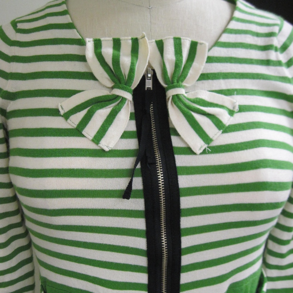 MOTH green Stripe sweater - Picture 2 of 6